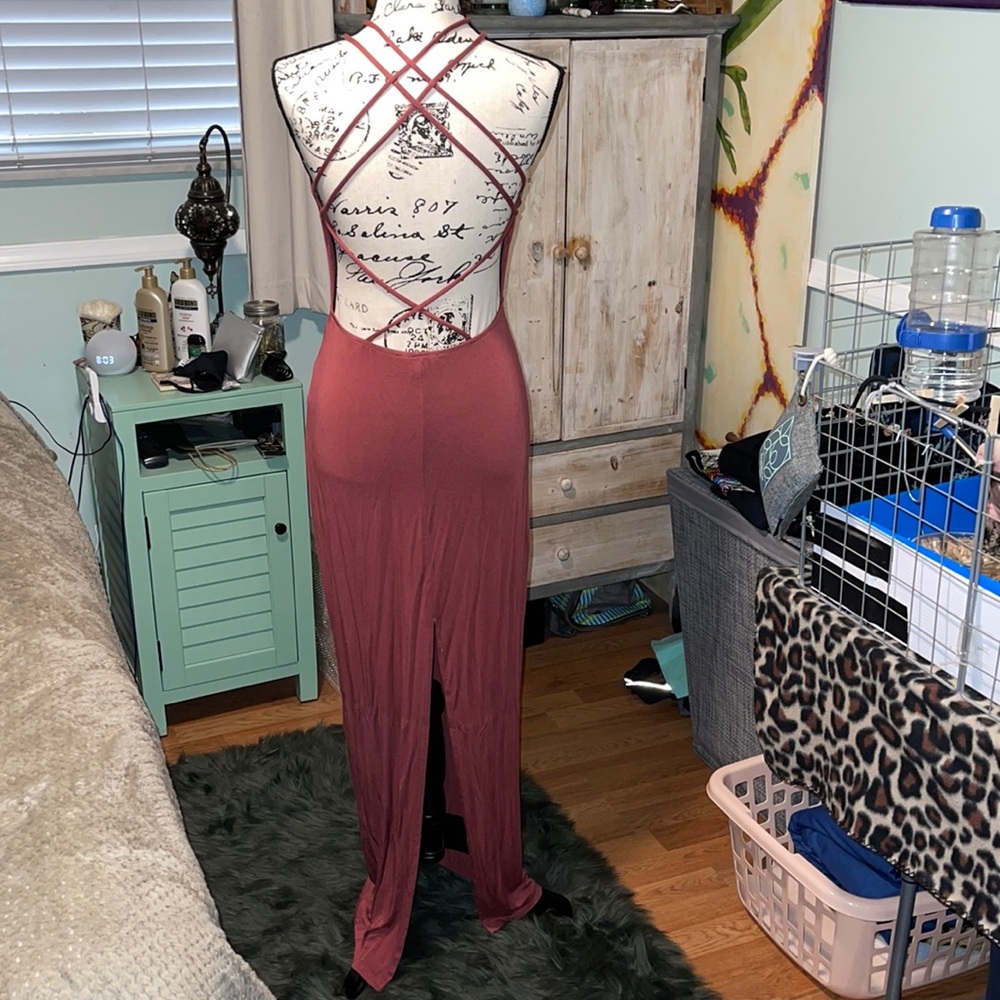 Open Back Maxi Dress